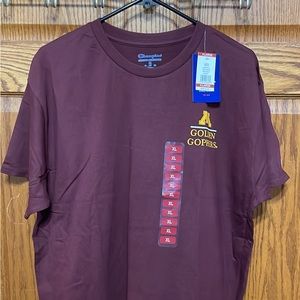 Unisex XL Champion Minnesota Gophers Short Sleeve Maroon Shirt NWT